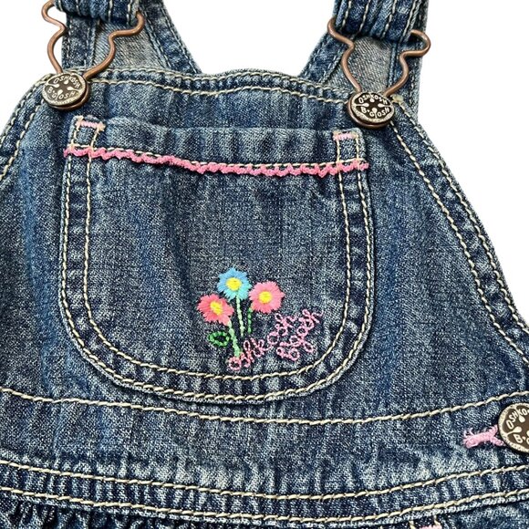 Osh Kosh 18 Months Vestbak Jumper Dress Colorful Embroidery - Picture 4 of 7